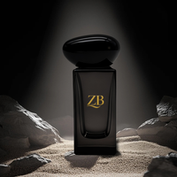 Flacon de parfum vide en verre de luxe noir à haute perméabilité, coffret cadeau personnalisé, personnalisation privée