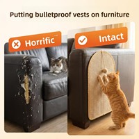 Mignonnes griffoirs muraux en sisal pour chat, résistants à l'usure, durables, non-déchirants, planches verticales pour affûter les griffes, apaisantes pour les chats YR