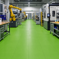Dalles PVC Modulaires Rigides 50x50cm à Clipser, Installation Facile, Antidérapantes, Modernes, Unies pour Tapis de Sol Industriel d'Atelier et d'Entrepôt