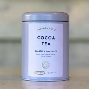 Grosir lata de logam dekoratif putih-kaleng bubuk kosong penyimpanan dapat wadah teh kakao dicetak timah
