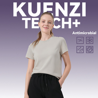 T-shirt pour femme Kuenzi 7A antibactérien, séchage rapide, sensation de fraîcheur, 230 GSM, 50% polyester, 50% élasthanne, respirant, pour l'été