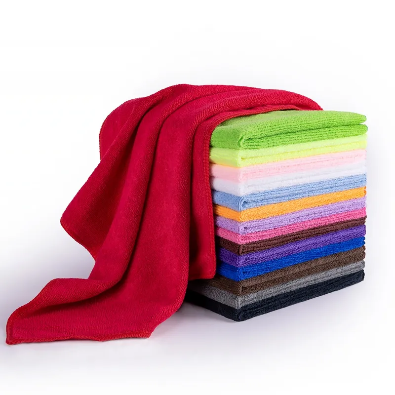 China factory wholesale soft absorbent Cleaning Rags custom logo Microfiber Cleaning Cloths Multi color Dish Cloths