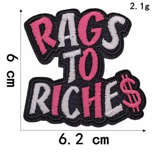 Good Quality Wholesale Price Personality Sexy Mouth Kiss Lipstick Us <strong>Dollar</strong> Money Bag Design Iron on Embroidery Patches - Product Image 4