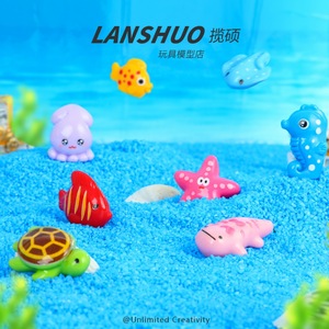 Resin Miniature Cartoon Marine Animal Diy Jewelry Set Artistic Home Decoration Keychain <b>Car</b> <b>Ornament</b> Materials - Product Image 1