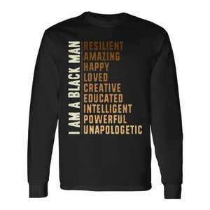 T-shirt à manches longues « I Am A Black Man » pour homme, Mois de l'histoire des Noirs - Product Image 1