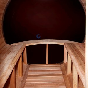 Vườn ngoài trời cao cấp tùy chỉnh Thùng tắm hơi truyền thống toàn cảnh khô hơi gỗ rắn 4 người phòng tắm hơi - Product Image 5