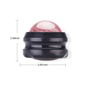 Rodillo de Masaje Facial y Cervical de Cuarzo Rosa Natural, Masajeador de Tejido Profundo - Product Image 2