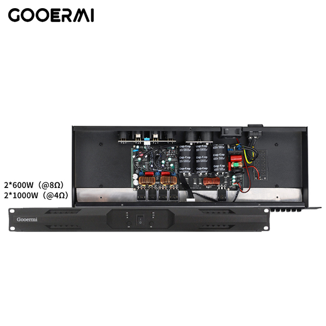 Dual 600W Karaoke Class D Digital Power Amplifier 1800W 1U Audio Bridging Speaker 2 Receiver Amplifiers for Receivers Amplifiers