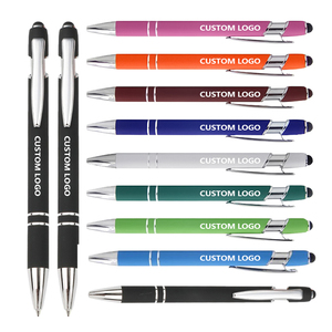 Khuyến mãi quà tặng quảng cáo 2 trong 1 ballpen Stylus Màn Hình Bút Bi bán buôn giá giao hàng kim loại bút với biểu tượng tùy chỉnh - Product Image 1