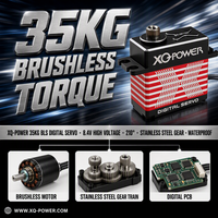 Servomoteur RC 35KG XQ POWER, numérique sans balais, engrenages en acier inoxydable, boîtier en aluminium CNC, étanche, 210 degrés, haute tension