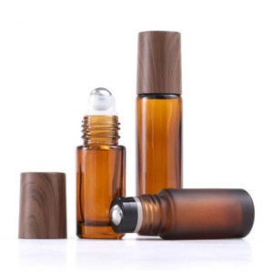 5Ml 10Ml 15Ml Hổ Phách Nước Hoa Cuộn Trên Chai Thủy Tinh Tinh Dầu Lăn Chai Với Bóng Thép - Product Image 5