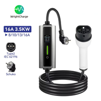Chargeur EV portable 3,5 kW Type 1 pour prise NEMA 5-15 avec certification CE UL, courant réglable 16A, EVSE enfichable, prêt à être expédié - Prix
