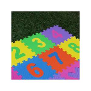 แผ่นโฟมปริศนา30x30ซม. ความหนา12มม. แผ่นปูพื้นพรมเพื่อการศึกษาแบบนุ่มมีตัวเลขและสระสำหรับการคลาน - Product Image 4