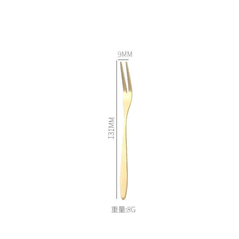 Forchetta da frutto 304 ispessita brillante (oro)