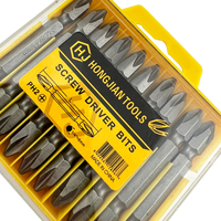 Jeu de 10 embouts de tournevis Phillips à double extrémité Ph2, embouts de perçage magnétiques en acier de 65 mm pour visseuse à percussion et tournevis électrique