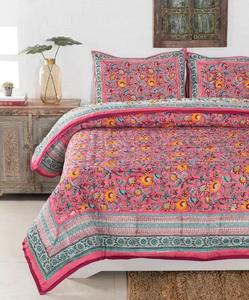 Edredón con estampado de bloques Jaipuri hecho a mano para uso en hoteles, algodón orgánico de alta calidad, bloque de mano impreso, diseño étnico para decoración del hogar - Product Image 4