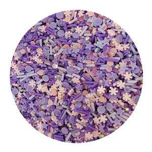 500g Purple Mix Star arcilla redonda rebanadas de polímero Slime juguetes jarrón vaso relleno DIY Slime Charms - Product Image 3