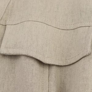 MYST&amp;ZA Women's <strong>Clothing</strong> 2025 Summer New Style Elegant Lapel Sleeveless Linen Blended Midi Dress 8741065 - Product Image 4
