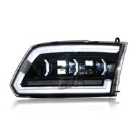 LED Projector Headlights Assembly for Dodge Ram 2008-2018, DRL Day Running Light Sequential Turn Signal Replacement Head Lamp