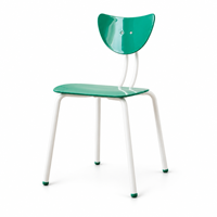 Chaise de salle à manger en plastique à dossier semi-circulaire de style nordique moderne, empilable, protégée contre les UV, chaise de café en PP pour restaurant en plein air