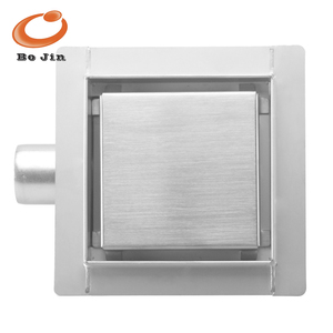 Sifone a pavimento quadrato a doppia griglia in acciaio inossidabile anti scarafaggi e anti odore per bagno BJ-SQFS - Product Image 3