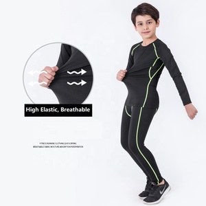 Survêtements pour enfants à séchage rapide en polyester, vêtements de sport pour jeunes, sous-vêtements de compression pour le basketball, l'entraînement, la course à pied et le jogging - Product Image 5