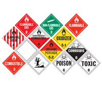 American Truck Transport Dangerous Goods Book 350MM * 350MM Aluminium Dangerous Goods 13 Flip Signs Traffic Safety Signs