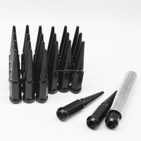 24 tuercas de rueda cromadas M14x1.5 con punta, hexagonales de 4.4 pulgadas de altura, con llave/herramienta