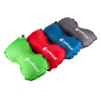 Oreiller gonflable de voyage en TPU couleur personnalisée, compact, avec pochette de rangement pour les voyages en avion et en voiture