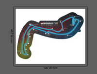Enseigne néon LED personnalisée Circuit de Monaco F1 avec impression UV, décoration murale néon acrylique piste de course Formule 1, vente en gros usine Chine