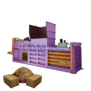 Presse à balles hydraulique horizontale entièrement automatique à haute efficacité pour fibres de palmier et fibres de noix de coco OEM - Product Image 1