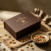 Boîte-cadeau rigide en carton écologique personnalisée de qualité alimentaire, en forme de livre, avec fermeture magnétique, pour noix, chocolats, en-cas