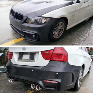 Nouveau kit carrosserie pour BMW Série <span class=keywords><strong>3</strong></span> E90 2005 2006 2007 2008 style M4, pare-chocs avant/arrière, jupes latérales avec feux antibrouillard intégrés - Product Image 3