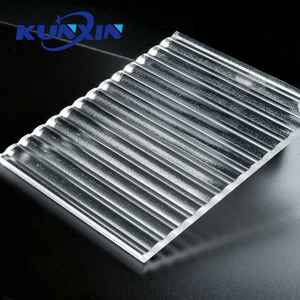 Foglio acrilico di plastica ondulato a strisce spesse 2 - 10 mm in rilievo a coste testurizzato foglio attile - Product Image 4