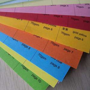 กระดาษออฟเซ็ต/กระดาษปอนด์ ไม่มีส่วนผสมของไม้ สีแดง/เหลือง/เขียว/ชมพู หนา 55-150 แกรม - Product Image 5