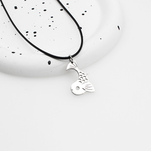 Collana per Migliore Amica, Gioiello Regalo, Collane con Pesci Portafortuna Bianco e Nero, Puzzle di Pesci Yin Yang, Acciaio Inossidabile per Coppie - Product Image 4