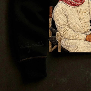 <span class=keywords><strong>Sweat</strong></span> à <span class=keywords><strong>capuche</strong></span> entièrement zippé personnalisable OEM ODM avec broderie culture arabe, streetwear - Product Image 2