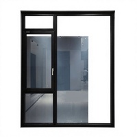 Ventana Abatible Moderna de Aluminio con Rotura de Puente Térmico, Doble Acristalamiento Insonorizado, Apertura Exterior, con Malla, para Residencias y Villas