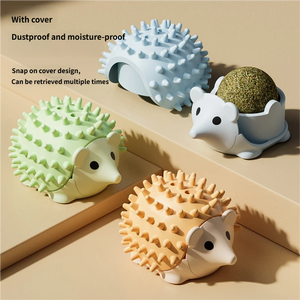 Giocattolo da Masticare per Gatti, Pulisci-Denti, Resistente ai Morsi, Palla di Erba Gatta dal Design Divertente, Accessori per Animali in Plastica - Product Image 1