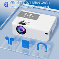 Mini projecteur Salange P92B portable, résolution native 1080p, vidéo LED, compatible 4K, home cinéma, Airplay, Miracast, téléphone