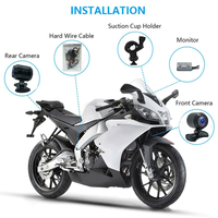 Kamera Perekam Mengemudi Tanpa Layar WiFi GPS Kedua-duanya 1080P Braket Kamera Depan Motor Dash Cam Perekam Mengemudi Sepeda Motor