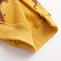 Combinaison à manches longues pour bébé garçon avec imprimé tigre mignon, tenue pour bébé fille printemps automne