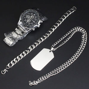 3pcs a <strong>Set</strong> Fashion Eagle Necklace Quartz <strong>Watch</strong> Bracelet Jewelry Classic <strong>Geneva</strong> Waterproof <strong>Watches</strong> <strong>Set</strong> for Men With Gift Box - Product Image 5