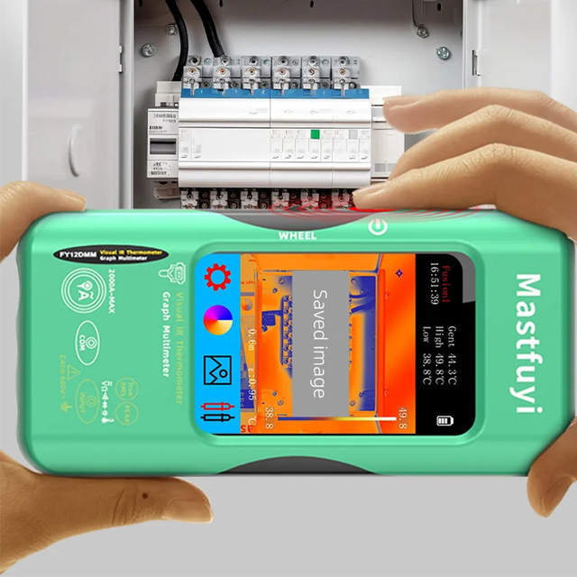 2-in-1 Digital Multimeter & Thermal Imager Camera 320*320 IR Touchscreen with 20000 Counts for Macro Lens Repair PCB Analysis