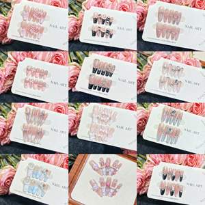 Prensa de ojo de gato hecha a mano de lujo en las <span class=keywords><strong>uñas</strong></span> Colección de 10 piezas-<span class=keywords><strong>Uñas</strong></span> postizas de gel acrílico Premium, efecto de brillo elegante para mujeres - Product Image 2