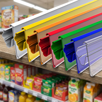 Étiquette adhésive en PVC/acrylique pour rayonnages de supermarché, porte-prix en plastique pour produits à bas prix