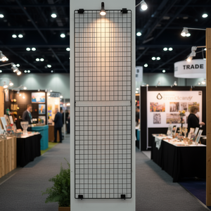 Paneles de Rejilla Metálica para Pared, 2 x 6 Pies, Acero al Carbono Negro, Exhibidor de Pared, Almacenamiento para Arte y Manualidades, Tablero de Anuncios - Product Image 2