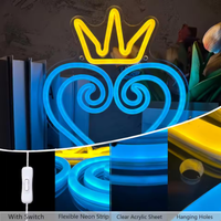 Enseigne néon LED personnalisée Manimo Kingdom avec texte défilant pour chambre, salle de jeux, man cave, décoration murale et de bâtiments.
