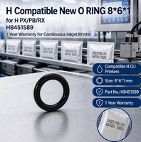 Joint torique compatible H neuf 8*6*1 pour H PX/PB/RX HB451589 Garantie 1 an pour imprimante à jet d'encre continu pour pièces de rechange H CIJ