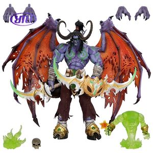 25cm <span class=keywords><strong>WOW</strong></span> Hero Illidan Stormrage Demon Hunter Elf Yudean PVC figura de acción Anime figura modelo juguetes colección muñeca regalo - Product Image 1